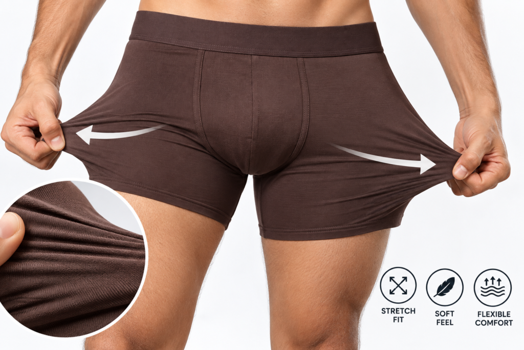 Stretch Fit Boxer Briefs Demonstration